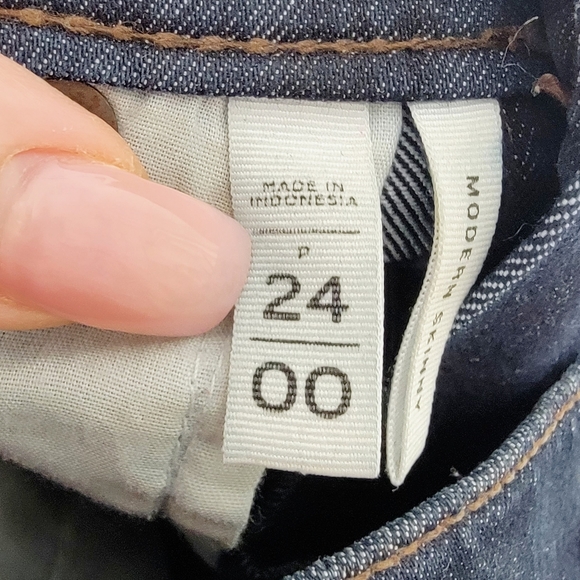 ❗️ 4 for $25 Loft Modern Skinny Dark Blue Low Rise Jeans Size 24 Petite - Picture 7 of 7